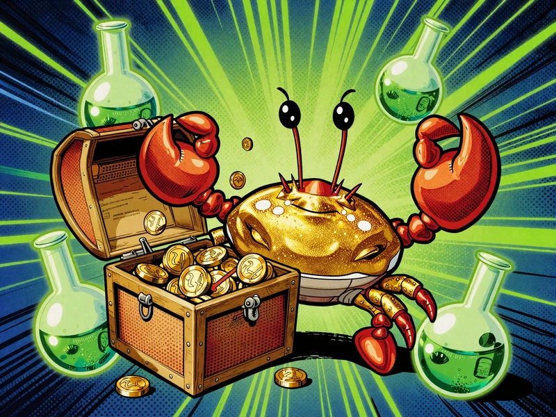 Bonus Crab Maskottchen &ouml;ffnet goldenen Labor-Tresor mit Euro-M&uuml;nzen bei CasinoLab