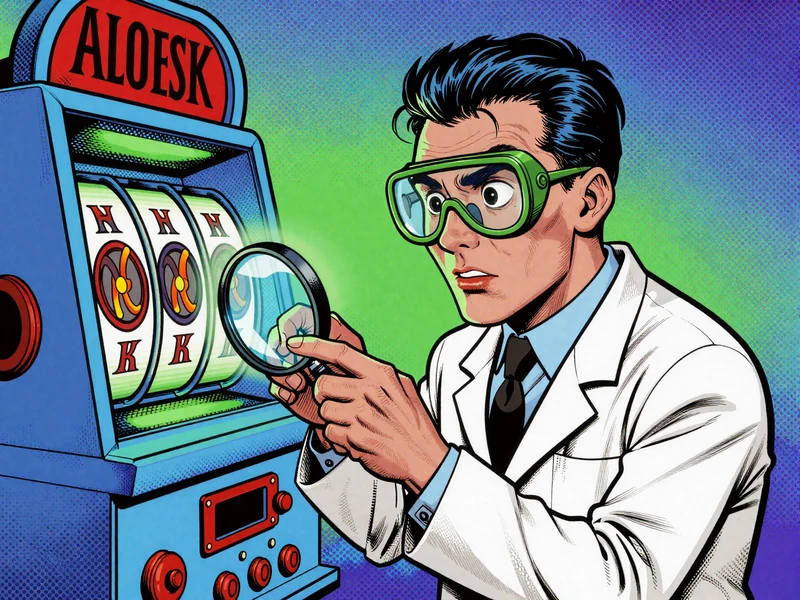 Professor untersucht Slot-Walze mit Lupe f&uuml;r kostenlosen Demo-Test