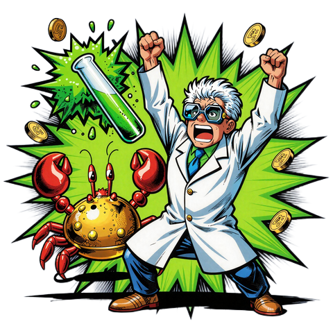 Professor und Bonus Crab feiern gemeinsam Welcome-Bonus bei CasinoLab Casino