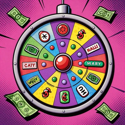 Crazy Time Game Show von Evolution mit gro&szlig;em Money-Wheel